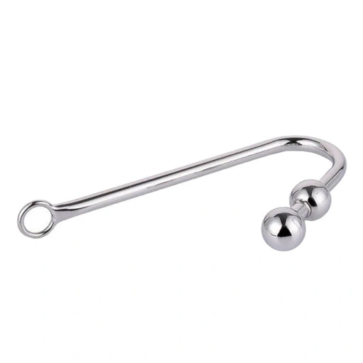 Pleasurable Two Stainless Anal Hook Steel Balls 4417 0903